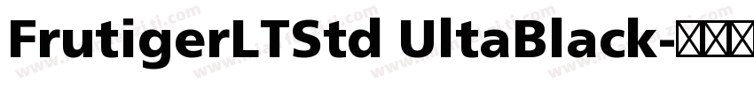 FrutigerLTStd UltaBlack字体转换